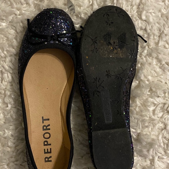 Sparkly Glitter Flats. So pretty. Black with iridescent tones - Picture 4 of 4
